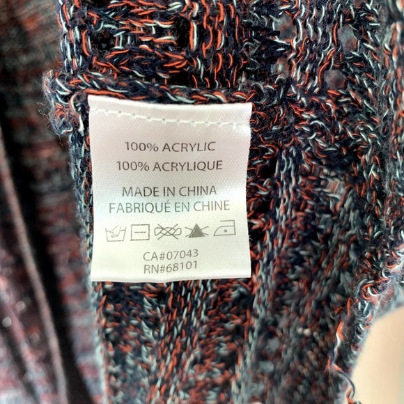 Belldini Multi‎ Open Fron Knit Cardigan Women's Size Medium - Picture 3 of 6